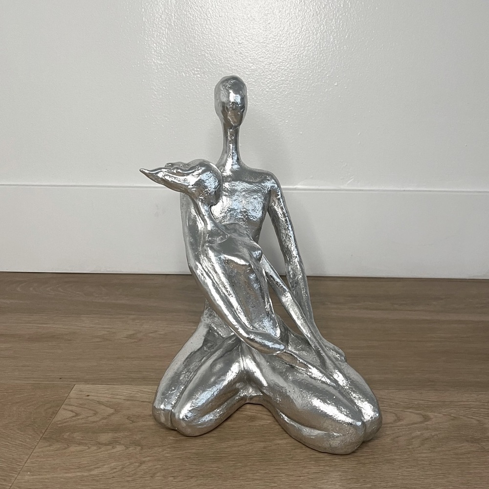Silver Couple Sculpture - Home Decor
